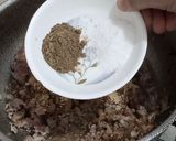 A picture of step 2 of Qeema,Makkai,Matar.