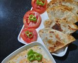 A picture of step 7 of Jain Punjabi Chole Paratha with Dahi Tikhari.