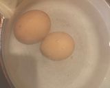 A picture of step 1 of Devilled eggs with Nori.