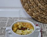 Foto langkah ke 4 dari resep Bubur Nasi Sisa dengan Kuah Soto Kuning.