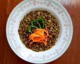 A picture of step 7 of Green grams (pacha payir kalambu).