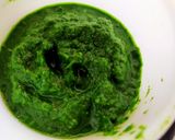 A picture of step 1 of Palak Paneer.
