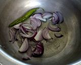 A picture of step 3 of Aloo Akni.