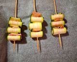 Foto del passaggio 5 della ricetta 🍢Spiedini di zucchine e mortadella al forno 🔥