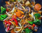Stir fry mushrooms and veggiesmatakin girki4 hoto