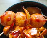 Foto langkah ke 8 dari resep Sate Bakso Ikan dengan Sambal Mangga.