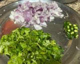 A picture of step 2 of Paneer chingari.