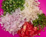 A picture of step 1 of Dry Gatte Ki Sabzi.