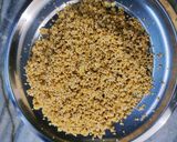 A picture of step 2 of Savoury Daliya halwa.