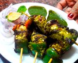 A picture of step 4 of Restaurant Style Paneer Hariyali Tikka.