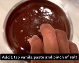 A picture of step 7 of Miso black sesame baked chocolate tart.