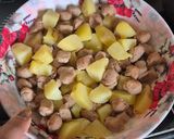 A picture of step 2 of Soya chunks Aloo Posto.