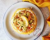 Une image de l'étape 6 de Pancakes à la patate douce et son tartare saumon avocat.