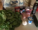 A picture of step 1 of Chicken wrap.