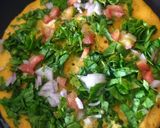 A picture of step 3 of Spinach veg omelette.