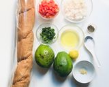 A picture of step 1 of Avocado bruschetta recipe.