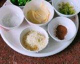 A picture of step 1 of Bread panner roll with rajma.