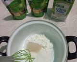 Foto langkah ke 2 dari resep Matcha Silky Pudding.