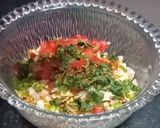 A picture of step 3 of Papad chaat.