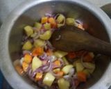 A picture of step 1 of Njahi pumpkin n peanut butter with spiced pasta.