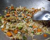 A picture of step 5 of Chinese fried rice.