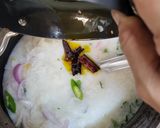 A picture of step 4 of Pakhala Bhat.