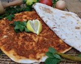 A picture of step 9 of Turkish Lahmacun.