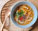 Hình bước làm 7 của món Súp Gà 3 Loại Nấm