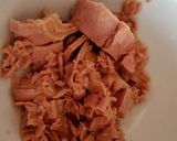 A picture of step 1 of My tuna, Veg and Pasta shells with Cracked Pepper Mayo. 😘.