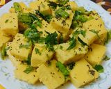 A picture of step 7 of Dhokla.