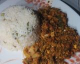 A picture of step 1 of Rice & water leaf sauce.