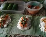 Foto langkah ke 5 dari resep Nasi bakar ayam pedas.