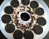 Foto langkah ke 3 dari resep Pudding lapis coklat leci susu oreo.