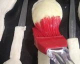 A picture of step 12 of #Chiken_grill_bite_in_Puff #spoon.With#Lentil_Soup.