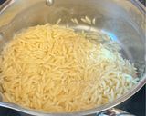 A picture of step 2 of Greek Salad with Orzo.