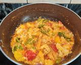 A picture of step 8 of Satvik mixed vegetable.