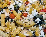 A picture of step 13 of Feta, Spinach, Cherry Tomatoes 🍅 and Shredded Chicken Pasta Bake.