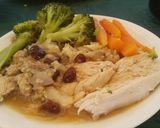 A picture of step 21 of Christmas turkey with stuffing.