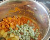 फ्रोजन मटर बड़ी की सब्जी रेसिपी चरण 3 फोटो
