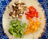 Foto del paso 3 de la receta: Canastillas de tocino con huevo y vegetales🥓🍳🥦🍄
