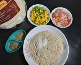 A picture of step 1 of Oats chilla.