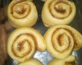 A picture of step 2 of Cinnamon rolls.