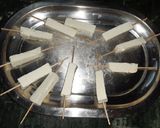 A picture of step 1 of French fries corn potato paneer drum stick.