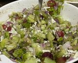 A picture of step 5 of Paneer kiwi salad.