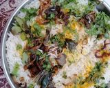 A picture of step 4 of Smokey chicken dum biryani.