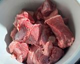 A picture of step 1 of Special Beef Kaldereta.