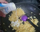 A picture of step 6 of Chicken Alfredo.
