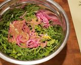 A picture of step 11 of Lentil Salad Crostini with Chevre and Prosciutto.