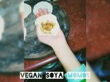Vegan cheesy momo