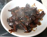 A picture of step 5 of My Sticky Beef Strips marinated in a lovely Sauce.